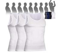 Selure Shaping Tank Men,Selure Compression Shirt,Compression Shaping Tank 2.0 Top Mens Big And Tall(3 White,X-Large)