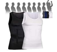 Selure Shaping Tank Men,Selure Compression Shirt,Compression Shaping Tank 2.0 Top Mens Big And Tall(Black+Gray,X-Large)