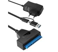 SELURK Cavo SATA a USB 3.0 Adattatore per SSD/HDD 2,5" e 3,5", Supporta fino a 4TB, Con Alimentatore 12V 2A, Adattatore SATA to USB UASP, Compatibile con Windows, Mac e Linux