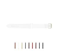 SELVA Cinturino per orologio, 9 colori, facile da cambiare, rilascio rapido, senza cuciture, made in Germany, Bianco con fibbia argento, 14 mm, Classico