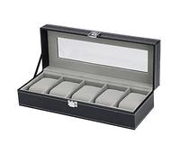 SELVA, scatola per 5 orologi, lavorazione eccellente, in pelle, dimensioni: 305 x 115 x 77 mm
