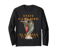 Selvaggina del Territorio dell'Alabama Bird The Wild Turkey Maglia a Manica