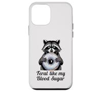 selvaggio come il mio zucchero nel sangue carino procione mangiare ciambella diabete Custodia per iPhone 12 mini