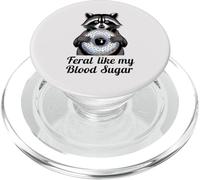 selvaggio come il mio zucchero nel sangue carino procione mangiare ciambella diabete PopSockets PopGrip per MagSafe