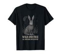 Selvaggio e libero - come la natura intendeva - design con lepre scandinavi Maglietta