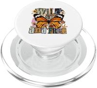 Selvaggio e libero monarca farfalla collage amante della natura PopSockets PopGrip per MagSafe