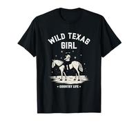 Selvaggio Texas Ragazza Equitazione Country Life Maglietta