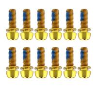 SELVFZ 12Pcs Bike Disc Brake Caliper Bulloni Con Rondella Braccio Pedivella Vite di Fissaggio Sostituzione Per Steli Strada Metallo Ferro Bike Stem Bolt Con Rondella