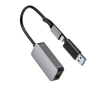 SELVFZ Adattatore di rete da USB 3.0 a RJ45 2500Mbps Convertitore Ethernet Gigabit 2500 M 2500 Mbps per sistemi multipli Convertitore di rete USB in lega di alluminio