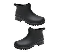 SELVFZ Anti Slip Water Boot Per La Pesca All'aperto Scarpe Pioggia Confortevole Uomo Donna Scarpe Corte Traspirante PVC Impermeabile Boot Con Fodera, Nero , X
