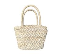 SELVFZ Borsa di paglia per le donne borsa a secchiello borsa da spiaggia in tessuto Tote Bags Borsa da vacanza Shopping Piccole borse di paglia per le, Con fodera