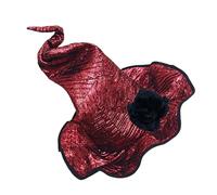 SELVFZ Cappello da strega da donna con fiore regolabile e staccabile per Halloween, cosplay e feste a tema