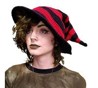 SELVFZ Cappello da strega di Halloween Cappello da mago per feste Copricapo Cappello da diavolo Puntelli Cosplay Accessori decorativi per donne adulte Uomini Cappelli Cosplay di Halloween per donne