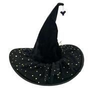 SELVFZ Cappello da strega per travestimento di Halloween, 36 cm, alto mago appuntito, per donne, feste in maschera, Halloween, cosplay, feste a pieghe