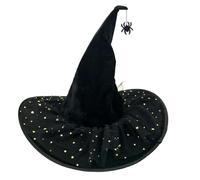 SELVFZ Cappello da strega per travestimento di Halloween, 36 cm, alto mago appuntito, per donne, feste in maschera, Halloween, cosplay, feste a pieghe