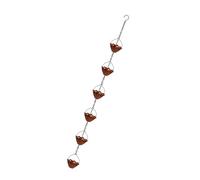 SELVFZ Catena da pioggia in metallo resistente alle intemperie con attacchi a gancio 6/9 tazze di fiori in metallo elegante caratteristica dell'acqua per grondaie grondaie catena pioggia impermeabile