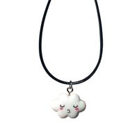 SELVFZ Collana alla moda con ciondolo a forma di nuvole sorridenti, lunghezza regolabile, per uso quotidiano, gioielli per feste