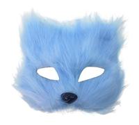 SELVFZ Copricapo in peluche di alta qualità, mezzo regolabile, per cosplay, feste in costume, Halloween, eventi e palcoscenico, Halloween, mezza faccia volpi