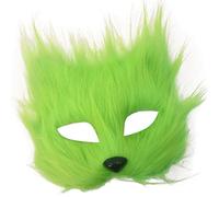 SELVFZ Copricapo in peluche di alta qualità, mezzo regolabile, per cosplay, feste in costume, Halloween, eventi e palcoscenico, Halloween, mezza faccia volpi
