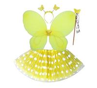 SELVFZ Costume da principessa delle fate, con bacchetta magica e tutù, fascia per capelli per feste di compleanno, Halloween, feste per bambini, scenografie, principesse, travestimenti per giochi di