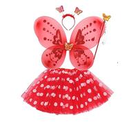 SELVFZ Costume da principessa delle fate, con bacchetta magica e tutù, fascia per capelli per feste di compleanno, Halloween, feste per bambini, scenografie, principesse, travestimenti per giochi di