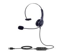 SELVFZ Cuffie USB per PC con microfono a cancellazione del rumore e controlli in linea per una comunicazione chiara Cuffie leggere con riduzione del rumore