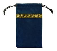 SELVFZ Divinazioni Tovaglia Oracoli Carta Deck Tavolo Tavolo Gioco Borsa Coulisse Gioielli Tarocchi Regali Imballaggio Borsa di Nozze Tarocchi Conservazione dei Tarocchi, Oro blu scuro.