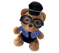 SELVFZ Elegante portachiavi a tema poliziotto e vigile del fuoco orso portachiavi da portare tutti i giorni elegante regalo per giovani adulti