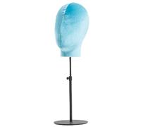 SELVFZ Espositore a perno con base in metallo retrattile, in velluto, testa di manichino, modello per cappelli e parrucche, espositore per parrucchieri
