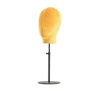 SELVFZ Espositore a perno con base in metallo retrattile, in velluto, testa di manichino, modello per cappelli e parrucche, espositore per parrucchieri