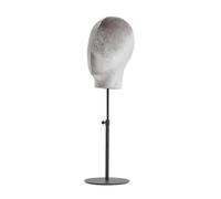 SELVFZ Espositore a perno con base in metallo retrattile, in velluto, testa di manichino, modello per cappelli e parrucche, espositore per parrucchieri