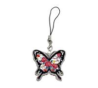 SELVFZ Eye Catching Farfalla Telefono Catena Farfalla Telefono Cordino Acrilico Braccialetto Portachiavi Pendente Posteriore Portachiavi Decorazione Colorato Farfalla Ciondolo Portachiavi Telefono