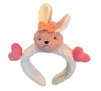 SELVFZ Fasce per capelli con orso in peluche morbido motivo cartone animato fascia per capelli accessori per capelli costume da festa accessori per foto puntelli fascia per lavare