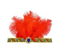 SELVFZ Fascia per capelli con piume, per danza, palcoscenico, carnevale, elegante, con cristalli incastonati
