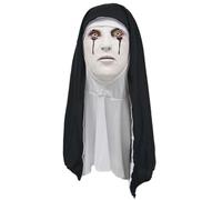 SELVFZ Halloween Spaventoso Testa Piena Lattice Orribile Vecchie Streghe Donna Suora Con I Capelli Cosplay Costume Puntelli Mostri Costume di Halloween