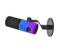 SELVFZ Microfono a condensatore USB trasparente con effetti di luce a colori Cancellazione del rumore per lo streaming podcast PC Colore LED Microfono Per Gaming & Karaoke