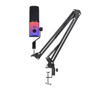 SELVFZ Microfono a condensatore USB trasparente con effetti di luce a colori Cancellazione del rumore per lo streaming podcast PC Colore LED Microfono Per Gaming & Karaoke