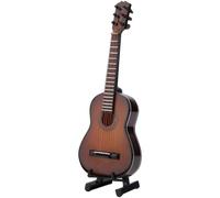 SELVFZ Piccola chitarra acustica in legno, ornamento dettagliato, scultura per gli appassionati di musica e decorazioni per la casa, accessorio per esposizione mensola vintage