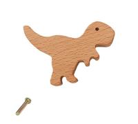 SELVFZ Pomello in legno a forma di dinosauro, per armadietti, porte, armadi, credenze, camera dei bambini, maniglie per mobili in legno naturale