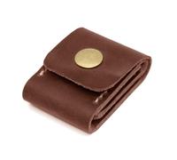 SELVFZ Porta plettri per chitarra, in pelle PU, organizer per custodia, custodia per plettri, plettro per chitarra, Marrone