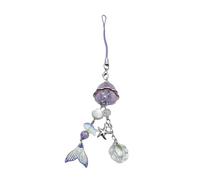 SELVFZ Portachiavi con scritta "Sweet Mermaids Love", cordino per telefono portatile, alla moda, per uso quotidiano, abiti eleganti, coda di sirena, ciondolo per telefono con perline