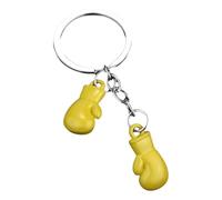 SELVFZ Portachiavi in miniatura con guantoni da boxe simulazione fitness ciondolo portachiavi coppie chiavi auto accessori uomo chiavi auto ciondolo, Giallo, Taglia unica