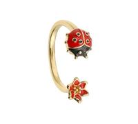 SELVFZ Six Star Ladybirds Inspired Anelli regolabili Artistico Smaltato Dettaglio Trendy Handmade Gioielli Accessorio di Lei Taglia Regolabile Natura Ispirato Gioielli, Misura unica, come descritto