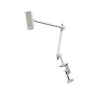 SELVFZ Supporto professionale per tablet con rotazione articolata, struttura in metallo resistente, regolabile in altezza per tablet da 4,7 a 12,9 pollici, supporto regolabile con morsetto da tavolo