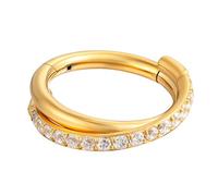 SELVFZ Unico Body Piercing Anelli Attraversato Acciaio Naso Anelli Elegante Orecchino Del Cerchio Delle Donne Accessorio Elegante Gioielli Per Il Corpo Eye Catching N, 1.2 10mm, come descritto, come