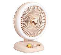 SELVFZ Ventilatore da tavolo pieghevole con ricarica USB, da appendere alla parete, con luce LED, 3 velocità regolabile, per ventilatori da soffitto con luci