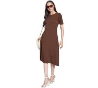 Selvia Abito Western One Piece Fit & Flare per le donne, Marrone, M