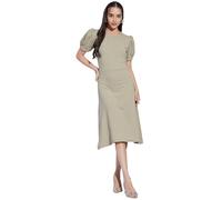 Selvia Western One Piece ginocchio abito per le donne, Beige, S