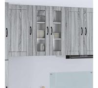Selvicoly Lucca - Armadietto da parete in vetro, 60 x 31 x 80 cm, moderno, con 2 ripiani, legno ecologico, durevole, adatto come vetrina, armadietto, credenza