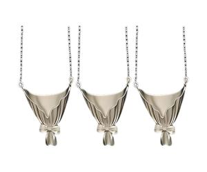 Selvotran 3 collane fai da te, mini ciondolo a forma di vaso indossabile con dettaglio a fiocco, gioielli floreali in argento opaco per composizioni floreali fresche o secche, regalo romantico fatto a
